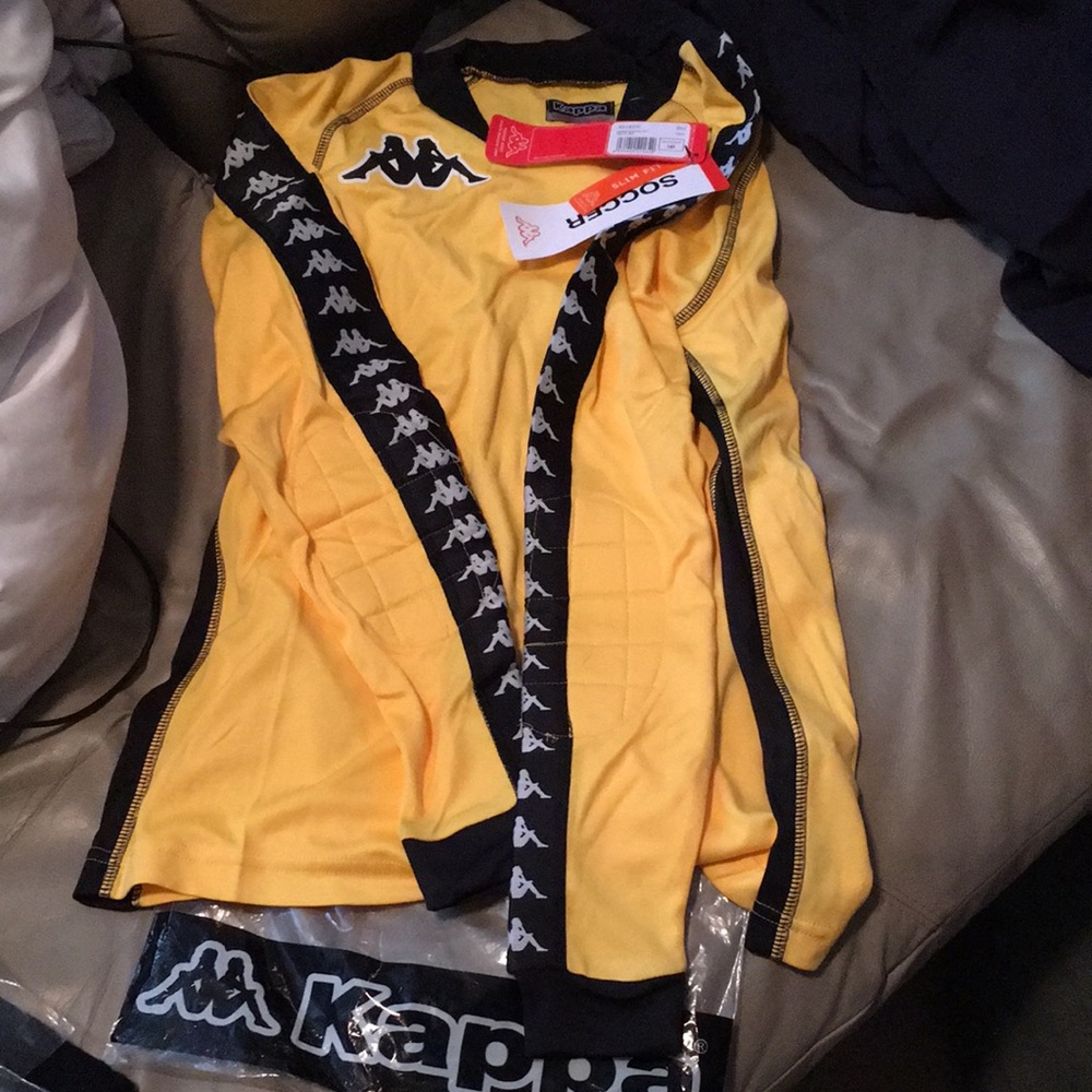Kappa yellow long sleeve youth xl or adult small